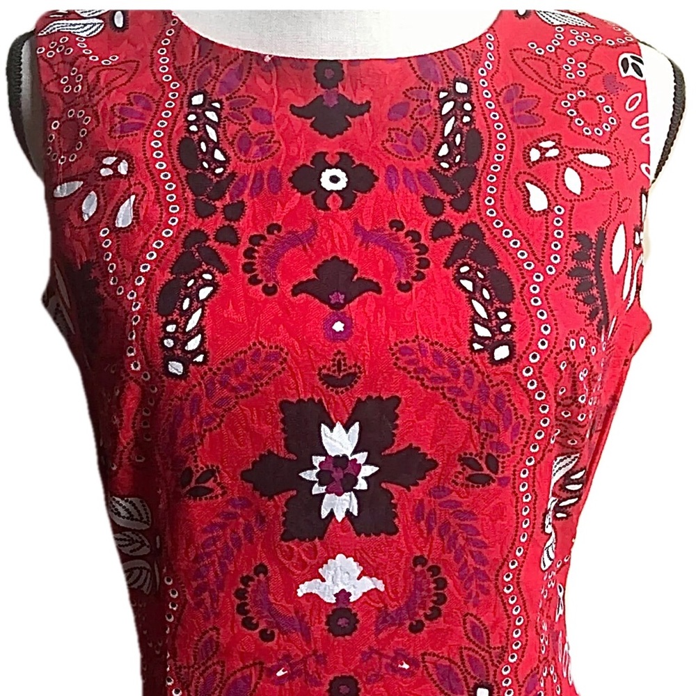 🎁NWT Eva Mendes for New York & Company Sheath Floral Sleeveless Dress Size 4 - Picture 4 of 7